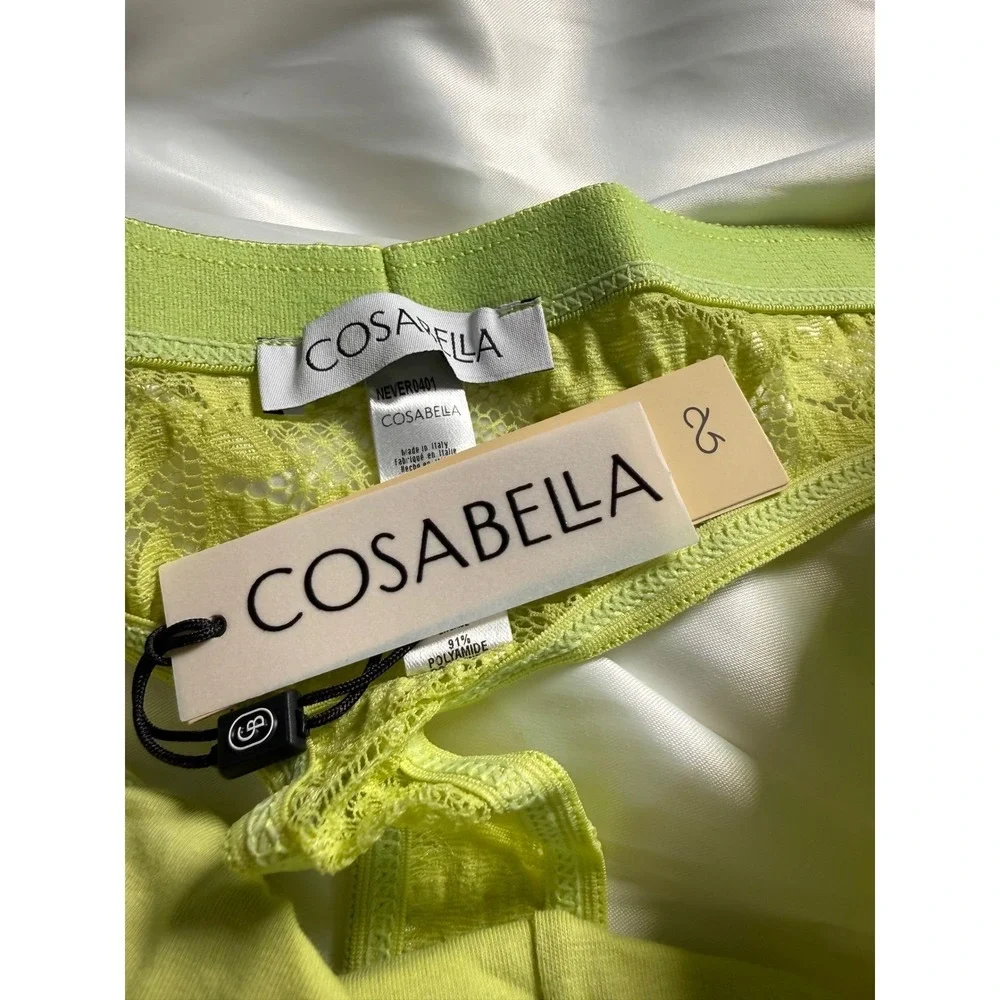 CosaBella Green Lace Men's G-String Thong Sheer Stretch Designer Underwear XL